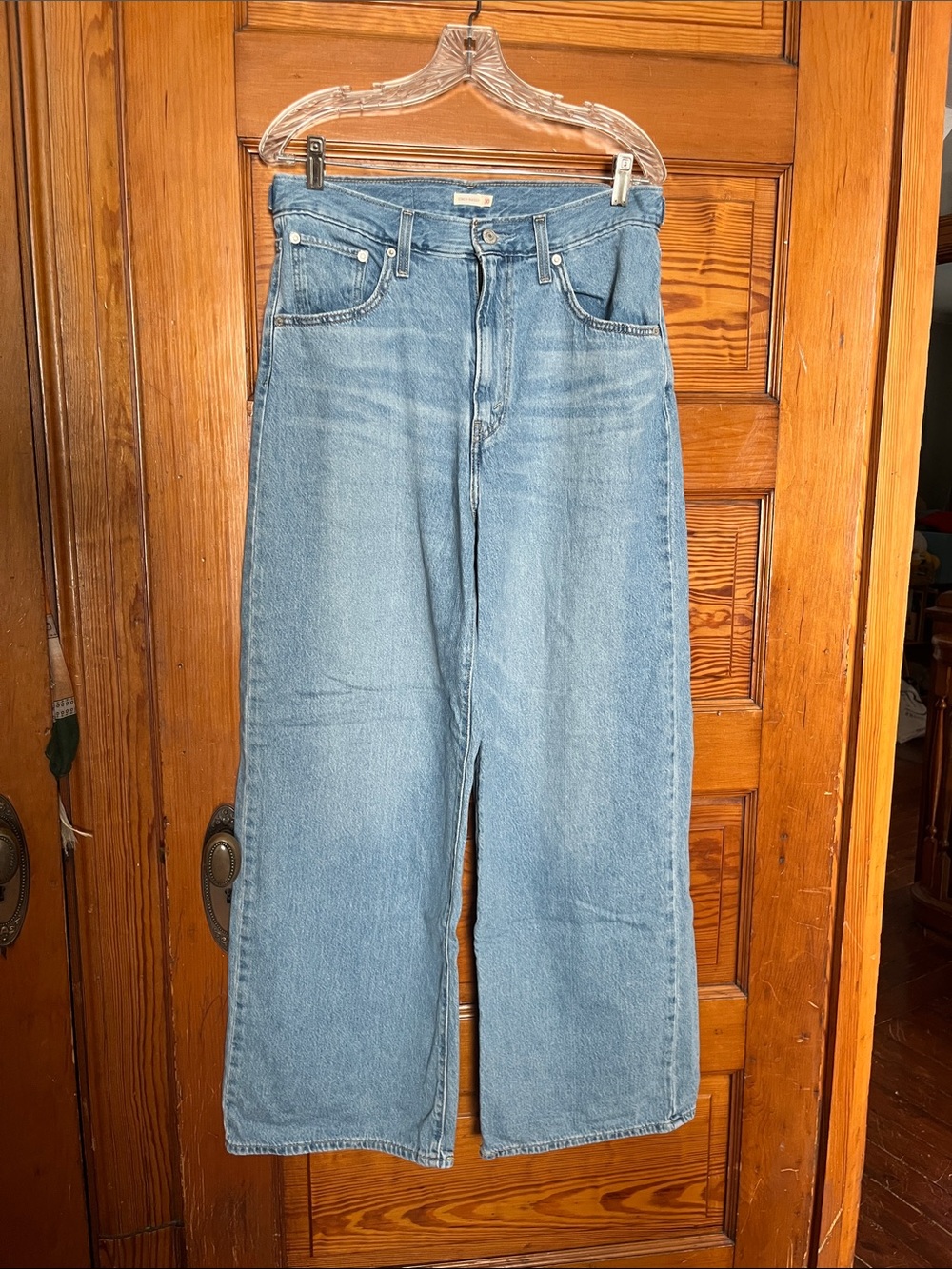 Levi's Light Blue Wide-Leg Cinch Waist Women's Jeans